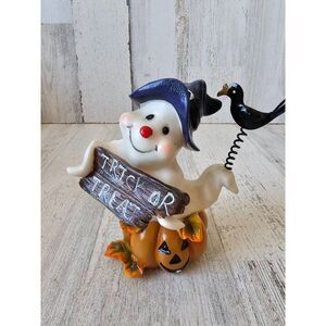 Pacific Ghost pumpkin Crow trick or treat decor Halloween jubilee vintage